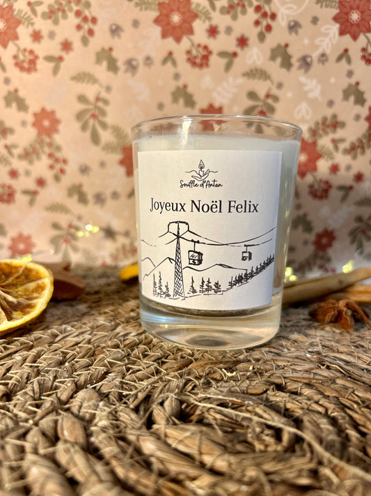 Bougie « Joyeux Noël Félix » 150g